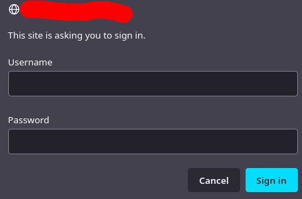 A modal providing input for a username and password, followed by Cancel and Sign In buttons.